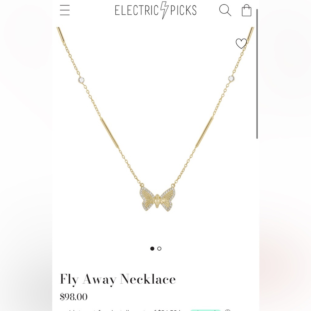 Electric Picks ⚡️ butterfly Fly Away necklace